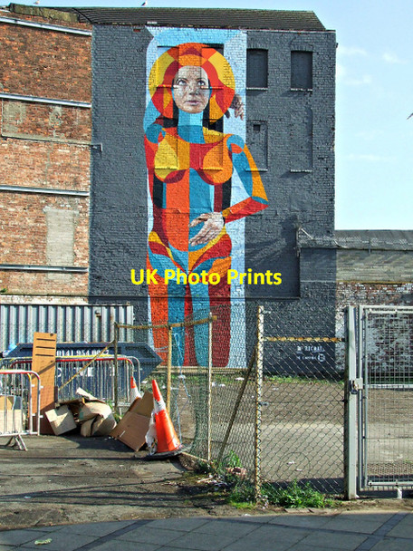 Photo 6"x4" Graffiti style mural at The Barras Glasgow c2014