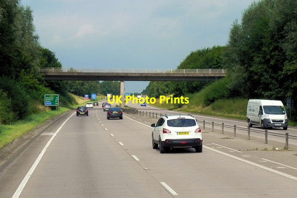 Photo 6"x4" Westbound A50, Flacket's Lane Bridge West Broughton c2014