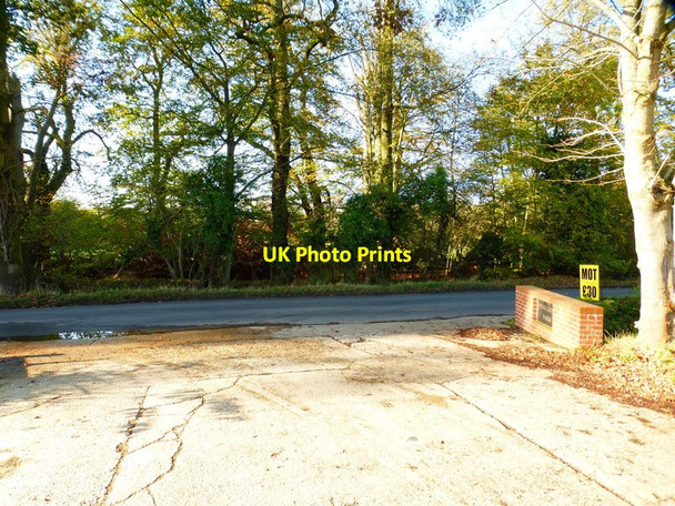 Photo 6"x4" Junction of Yvne Road and the drive from Vyne Lodge Farm Cufaude c2014