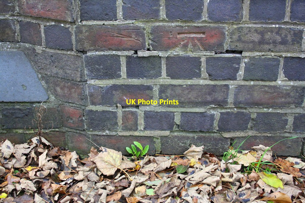 Photo 6"x4" Benchmark on Warren Road railway bridge Sonning c2014