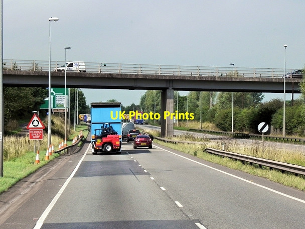 Photo 6"x4" The Dove Way (A518) Bridge over the A50 Uttoxeter c2014