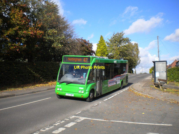 Photo 6"x4" Nottingham bus leaving Lambley Lambley\/SK6345 c2014