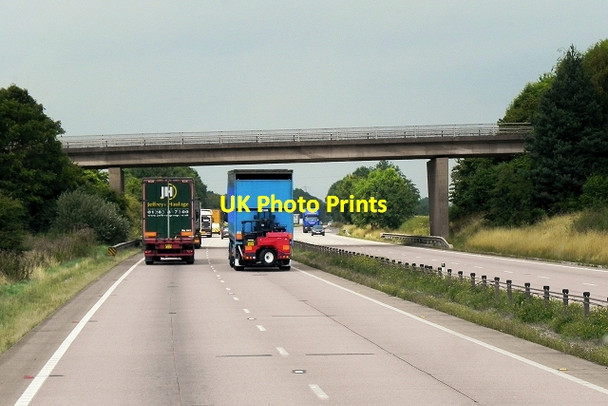 Photo 6"x4" Pigeonhay Lane Bridge over Westbound A50 Beamhurst Lane c2014