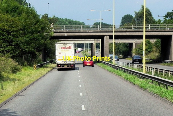 Photo 6"x4" Bridge Carrying Grindley Lane over the A50 Stallington c2014