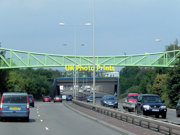 Photo 6"x4" Green Footbridge over Uttoxeter Road at Longton Florence c2014