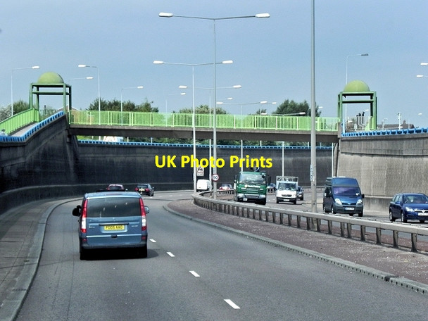 Photo 6"x4" Uttoxeter Road, Footbridge at Longton Longton\/SJ9043 c2014