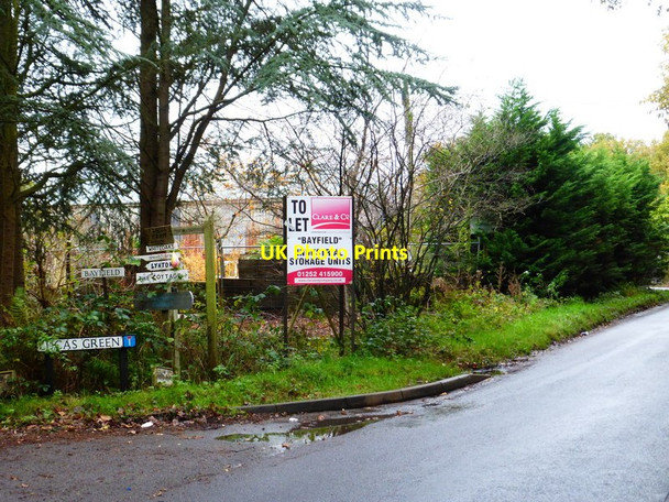 Photo 6"x4" Junction of Lucas Green with Lucas Green Road Donkey Town c2014