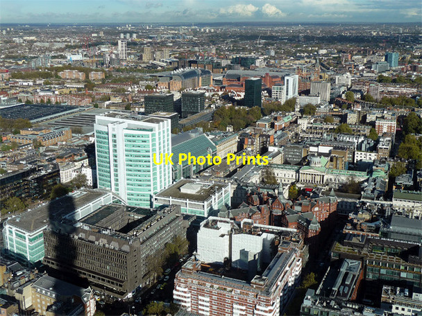 Photo 6"x4" View from British Telecom Tower, Cleveland Street (1) London c2014