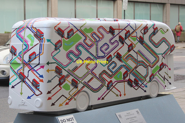 Photo 6"x4" Bus Art, 'London Takes the Bus' Westminster c2014