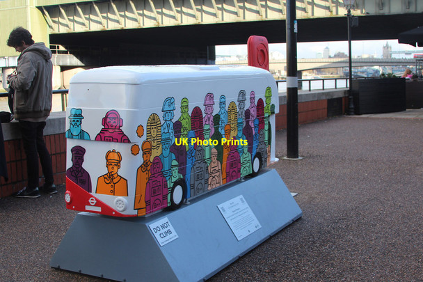 Photo 6"x4" Bus Art, 'Route Masters' London c2014 P1