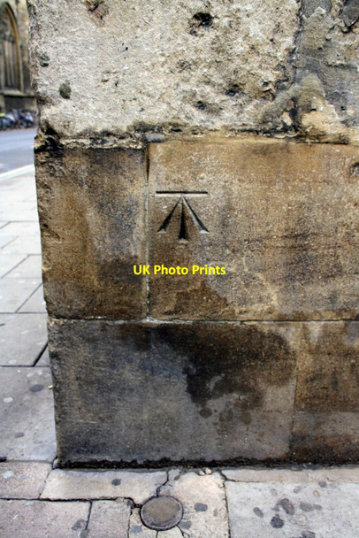 Photo 6"x4" Benchmark on SW angle of Balliol College Oxford\/SP5106 c2014