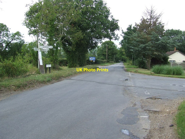Photo 6"x4" Road Junction Sneath Common c2014