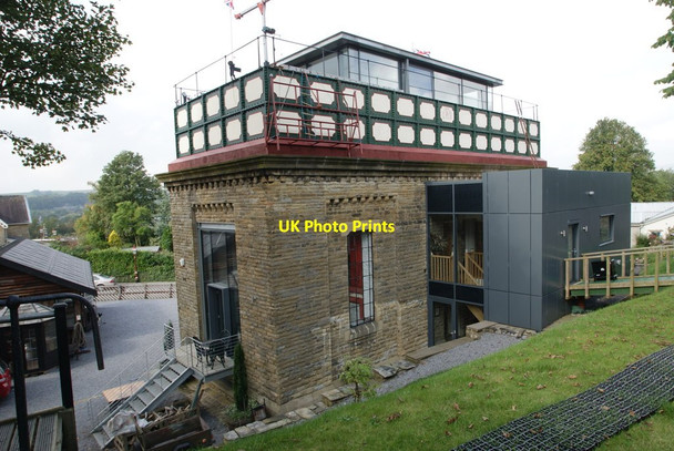 Photo 6"x4" Settle Station Water Tower - rear view Settle c2014
