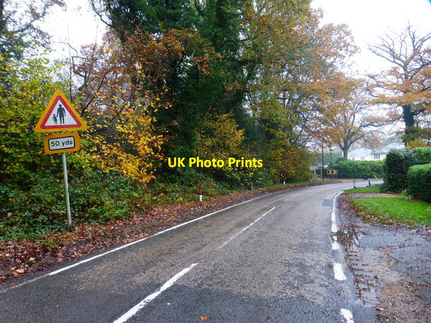 Photo 6"x4" Looking along Philpot Lane to the bend Woking c2014