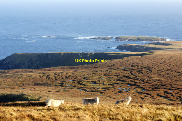 Photo 6"x4" View east from the summit of Saxa Vord Kirkaton c2014