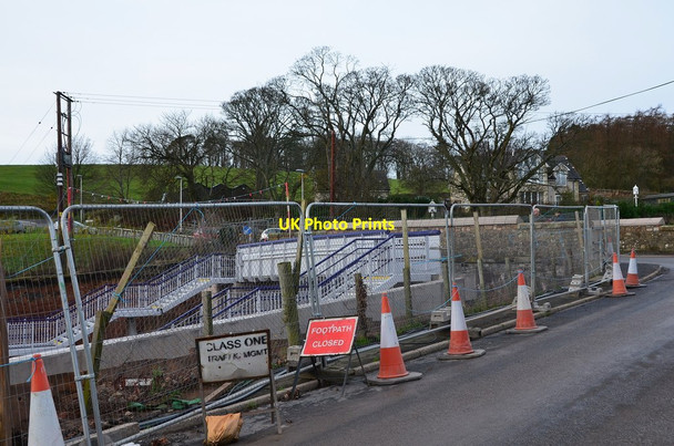 Photo 6"x4" Traffic management, Stow Station bridge Stagehall c2014
