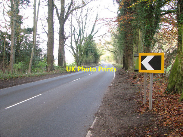 Photo 6"x4" Bend in A1065 road to Weasenham All Saints Weasenham All Saints c2014