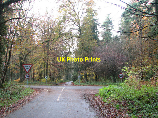 Photo 6"x4" Minor roads crossing the A1065 road Rougham\/TF8320 c2014