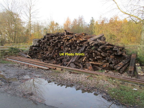 Photo 6"x4" Old sleepers and rails Harpham c2014