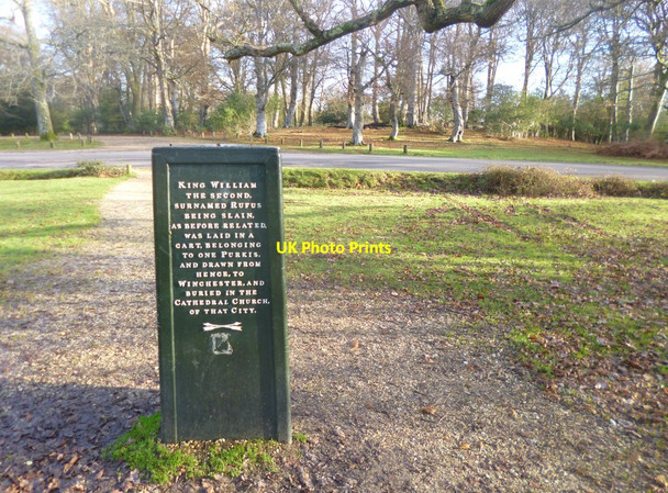 Photo 6"x4" Stoney Cross, Rufus Stone Upper Canterton c2014
