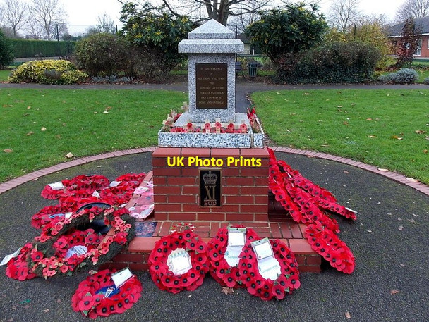 Photo 6"x4" Dedication on Didcot War Memorial Didcot c2014