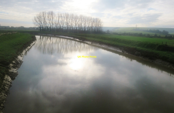 Photo 6"x4" The Adur on a misty December morning Botolphs c2014