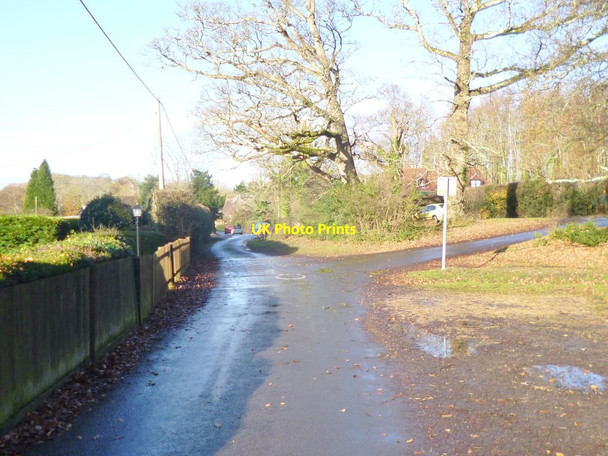 Photo 6"x4" Brook, road junction Brook\/SU2714 c2014