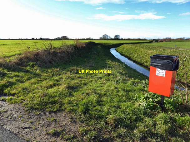 Photo 6"x4" Dog mess bin alongside the Dam Dike near Riccall Riccall c2014