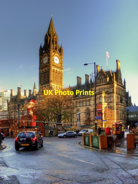Photo 6"x4" Manchester Town Hall at Christmas Manchester c2014