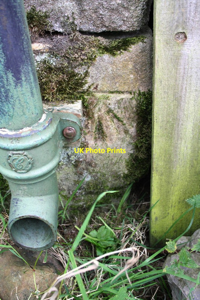 Photo 6"x4" Benchmark on barn beside B6259 Grisdale c2014