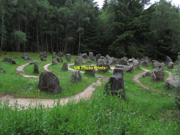 Photo 6"x4" Touchstone Maze, SE of Strathpeffer Knockfarrel c2014