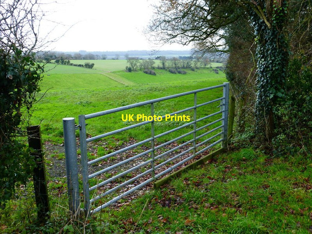 Photo 6"x4" Looking across valley from field gate Coombe\/SU6620 c2014