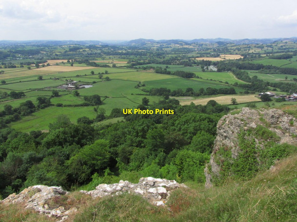 Photo 6"x4" View SW along valley of River Vyrnwy from Llanymynech Hill Bryn Tanat c2014