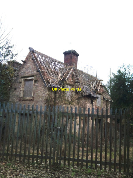 Photo 6"x4" Ruined house at Trentham Knowl Wall c2011