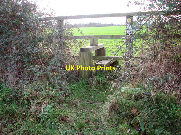 Photo 6"x4" Stile on footpath off Ashwellthorpe Road Wreningham c2014