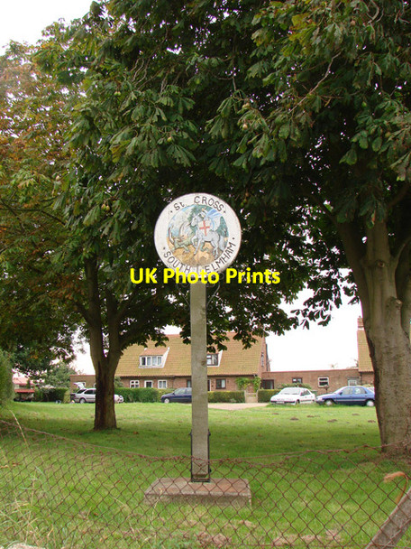 Photo 6"x4" St Cross South Elmham village sign St Cross South Elmham c2007