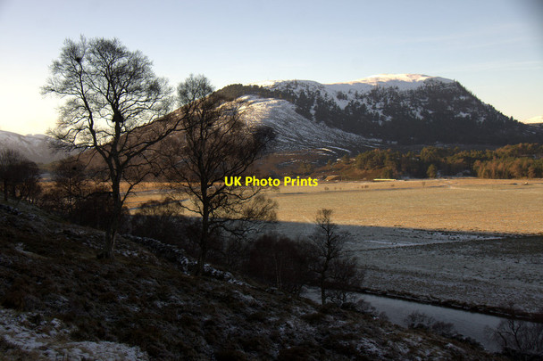 Photo 6"x4" Looking across the upper Dee valley from Morrone to Creag Bhalg Allanaquoich c2014