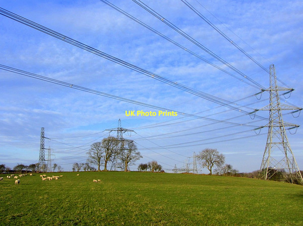Photo 6"x4" Pylons near West Heddon Houghton\/NZ1266 c2014