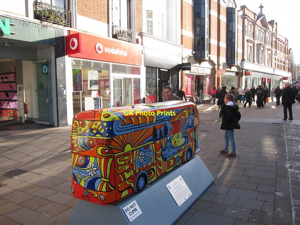 Photo 6"x4" Bus Art, 'Poppy the Party Bus' Croydon\/TQ3365 c2015 P1