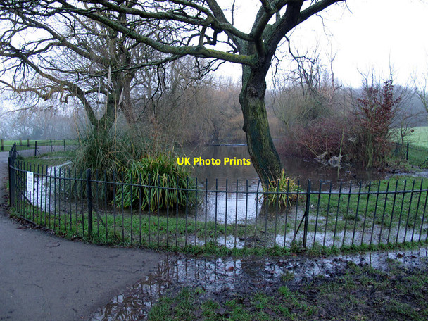 Photo 6"x4" The Long Pond in Eltham Park, overflowing Eltham c2015