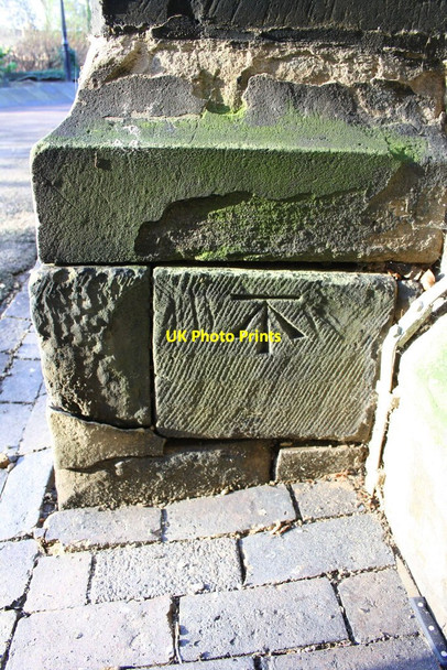 Photo 6"x4" Benchmark on All Saints Church Loughborough c2015