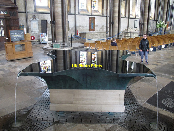 Photo 6"x4" Font in Salisbury Cathedral (2) Salisbury c2014