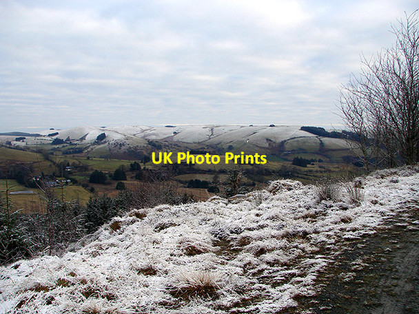 Photo 6"x4" Towards the Wye Valley from Esgair Ychion Llanifyny c2011