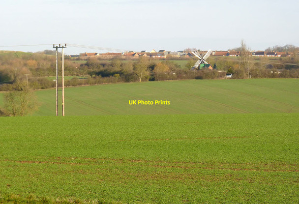 Photo 6"x4" View towards Bourn windmill Caxton c2014