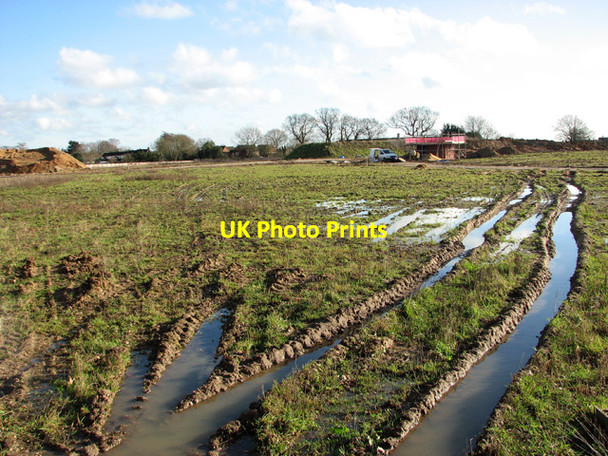 Photo 6"x4" Site of a new housing estate Poringland c2015