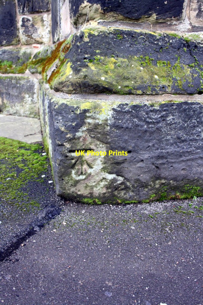 Photo 6"x4" Benchmark on St Nicholas Church Nuneaton c2015