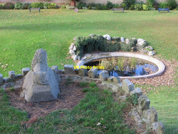 Photo 6"x4" Looking down at the Pond Wallingford c2014