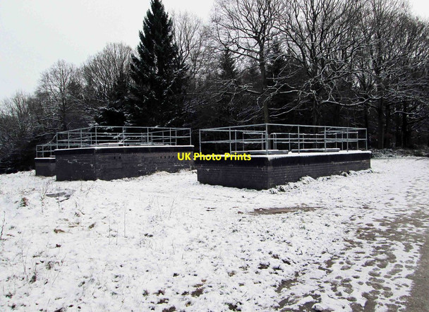 Photo 6"x4" Inspection chambers in the snow, Wyre Forest, near Buttonoak Pound Green\/SO7578 c2015