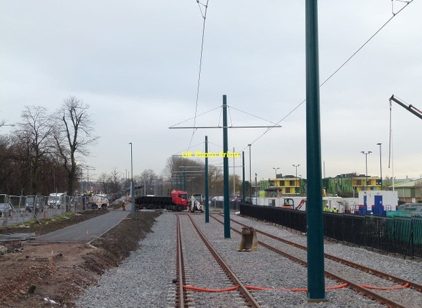 Photo 6"x4" Tramway alongside University Boulevard Beeston\/SK5236 c2015