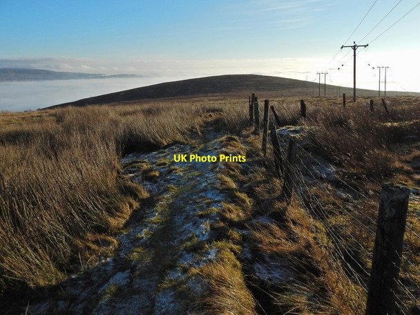 Photo 6"x4" Moorland fence Renton c2014